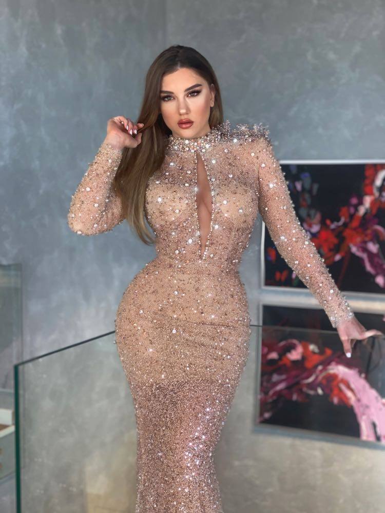 Mermaid Nude Shimmering Dress