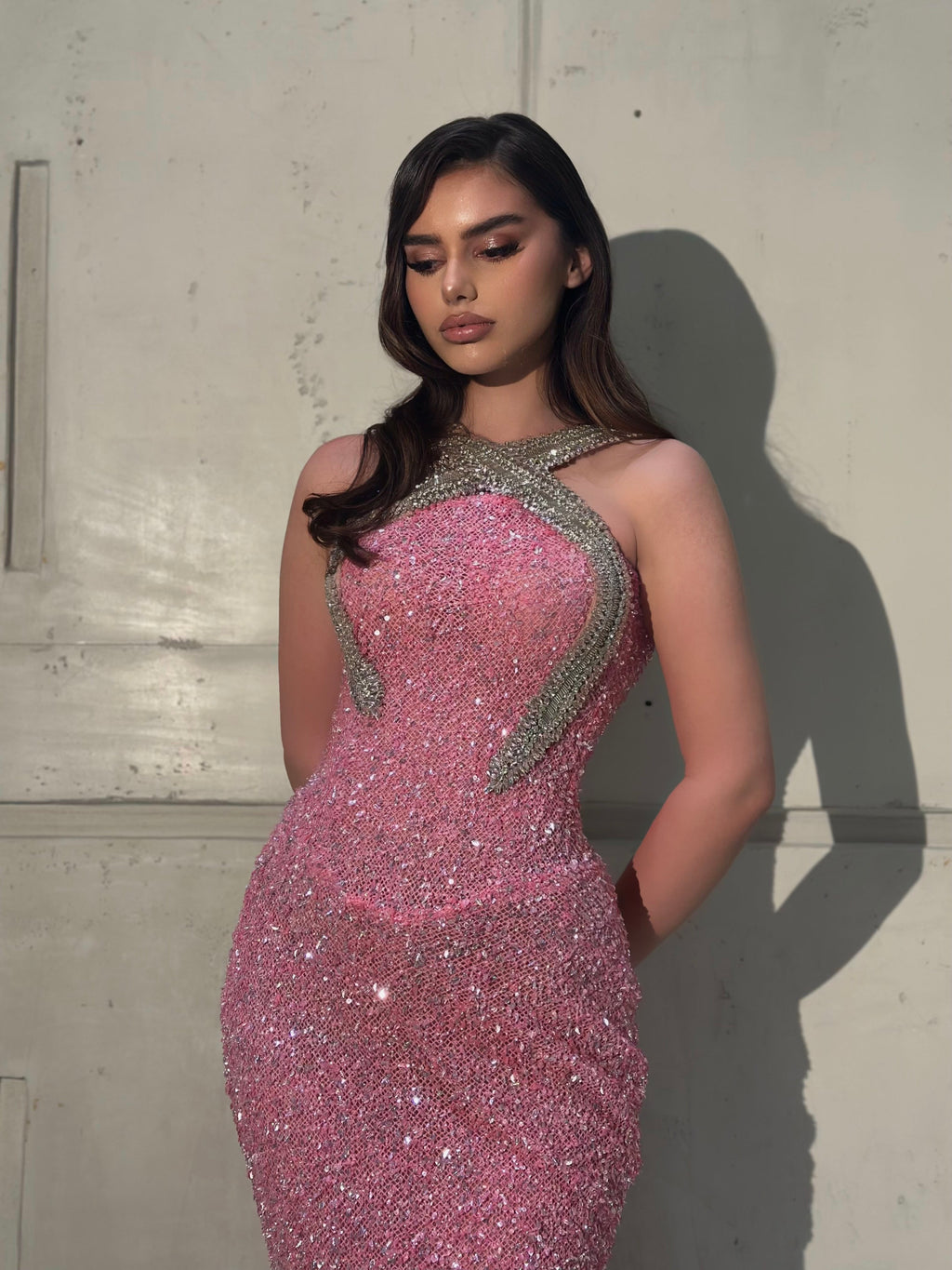 Rènika – Crystal Halter Gown