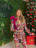 Embellished Jumpsuit with Ribbon Bow