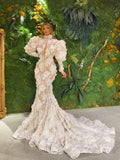 3D Floral Lace Mermaid Gown