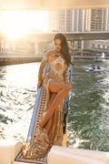 Gold Nude Embellished Dress with Silver Rhinestone Corset