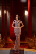 Vionette – Cutout Corset Beaded Gown