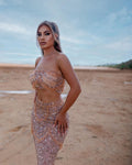 Two-Piece Gold Embroidered Set