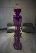 Soraya - Draped Sequin Gown