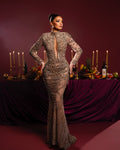 High Neck Embellished Gown