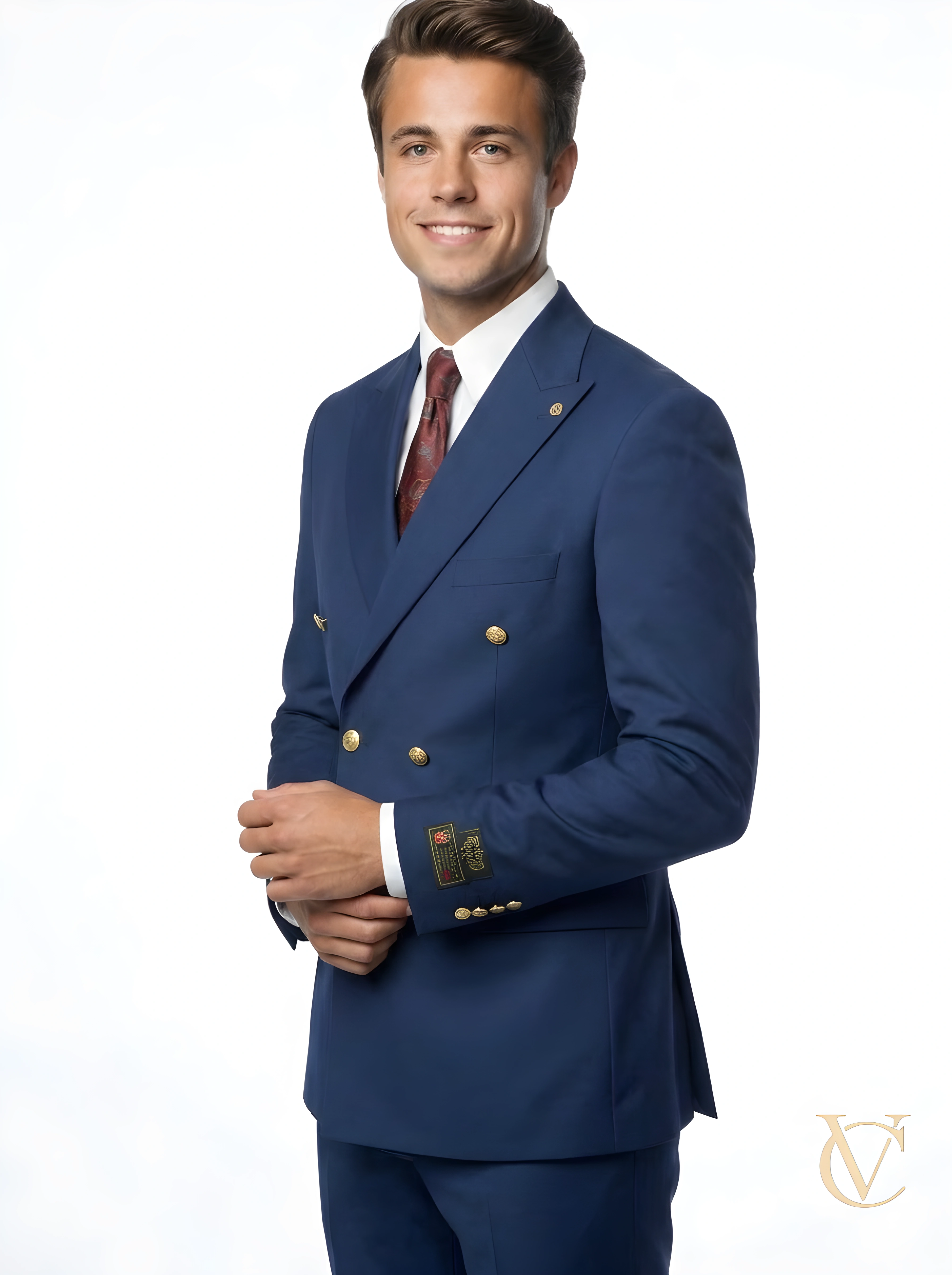 Navy Two-Piece Tailored  Suit