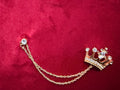 Royal Crown Crystal Lapel Chain | Vellure Couture
