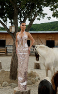 Nelia - Mirror Halter Gown
