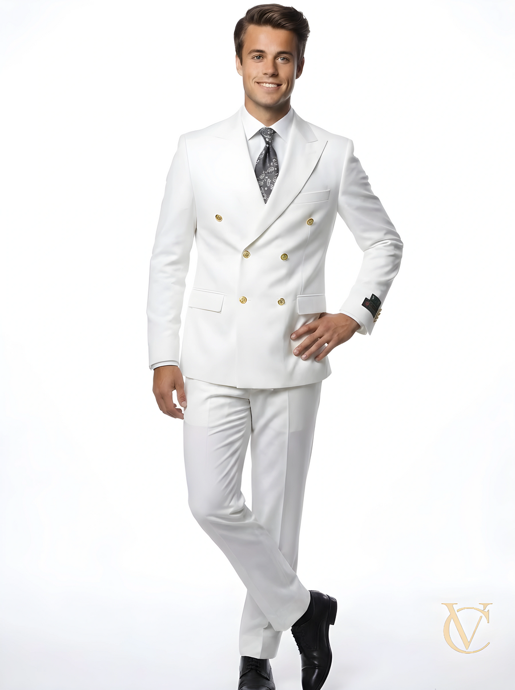 White Two-Piece Tailored Suit