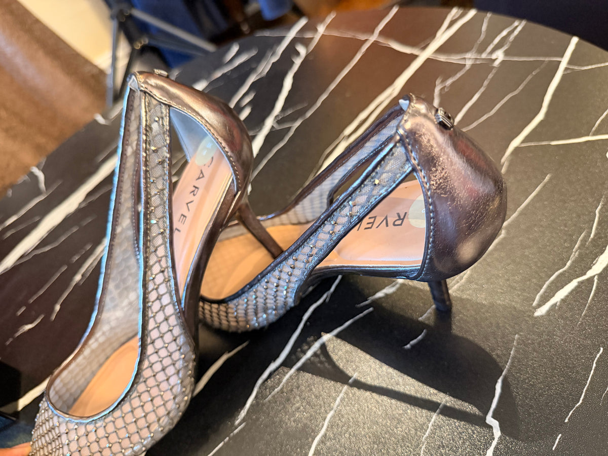 Carvela Crystal Mesh Slingback Heels | Luxury Footwear | Vellure Couture