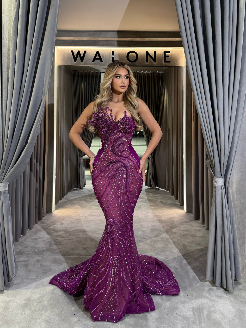 Purple Siren Couture Dress