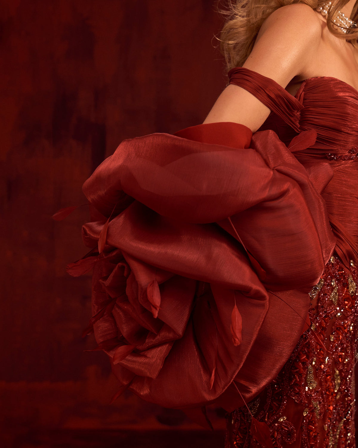 Esmara - Red Beaded Gown