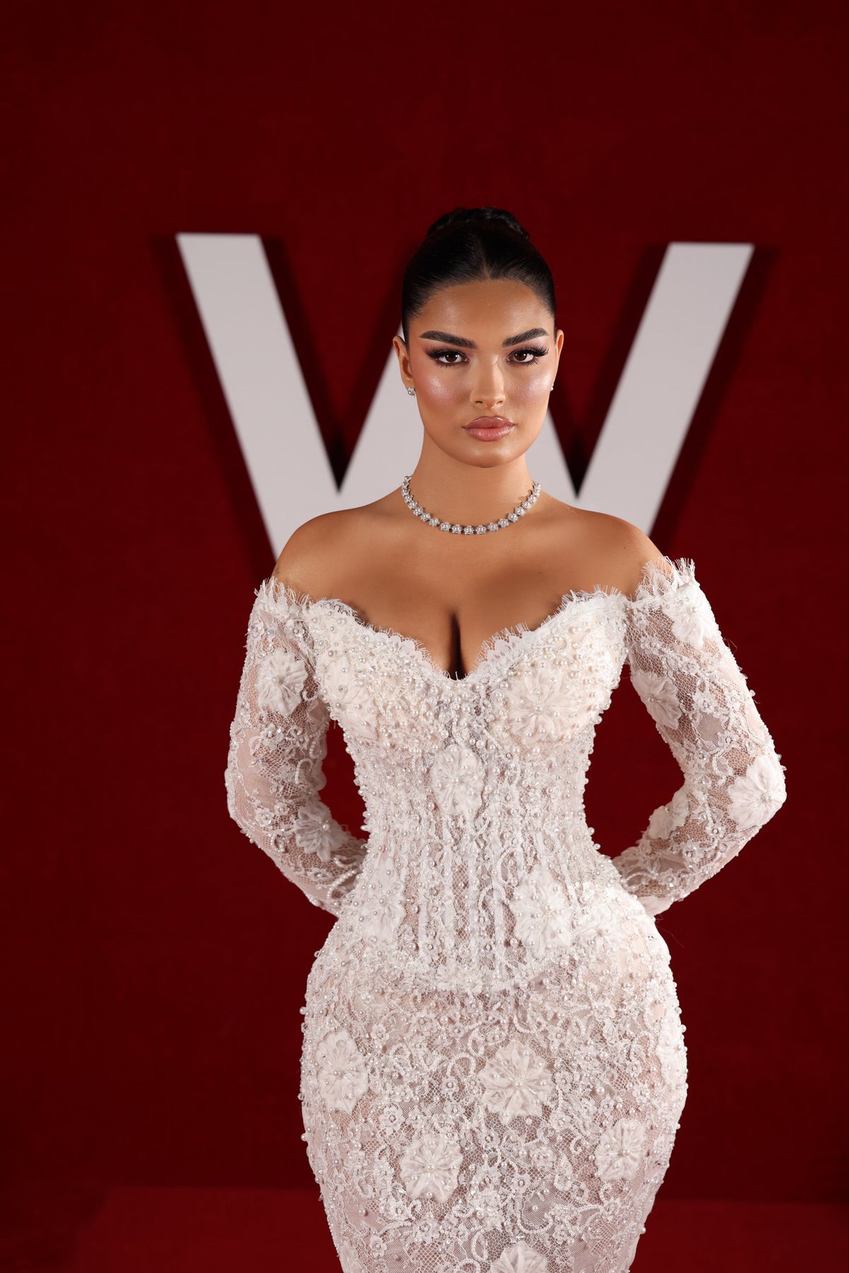 Liara - Off Shoulder Lace Corset Mermaid Gown