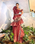 Red Tulle Dress with Embellishments