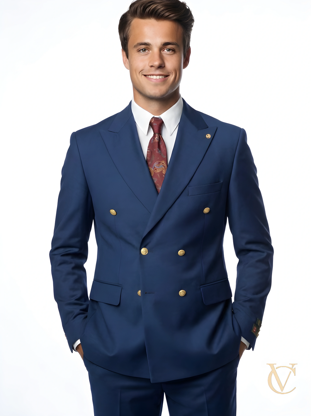 Navy Two-Piece Tailored  Suit