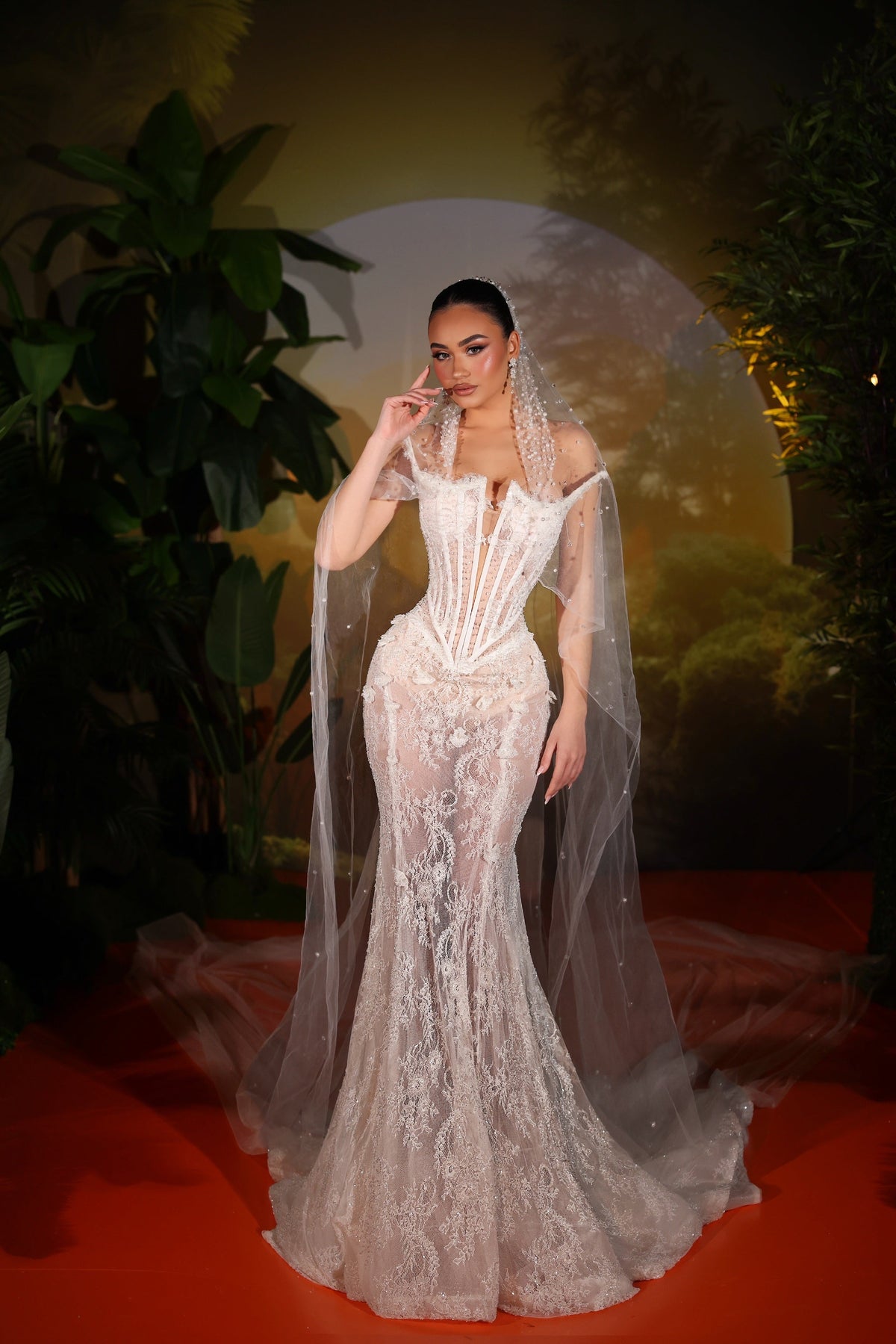 Daliana - Beaded Lace Mermaid Gown