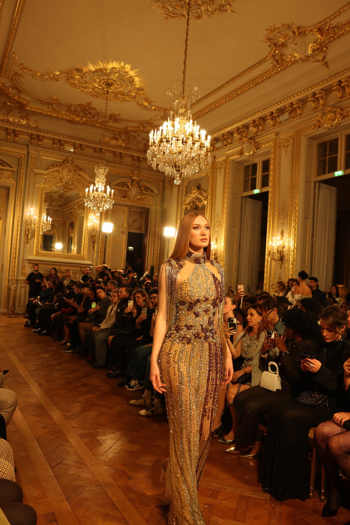 Melda - Multicolor Crystal Gown