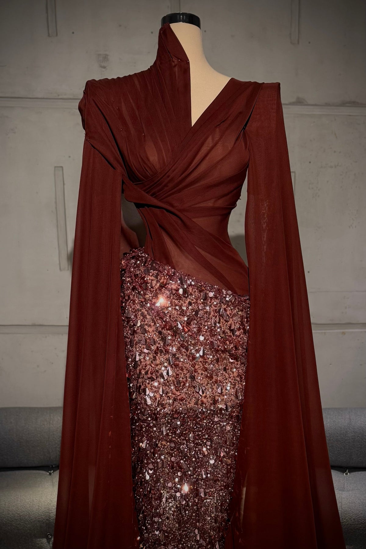 Egia - Crystal Cape Gown