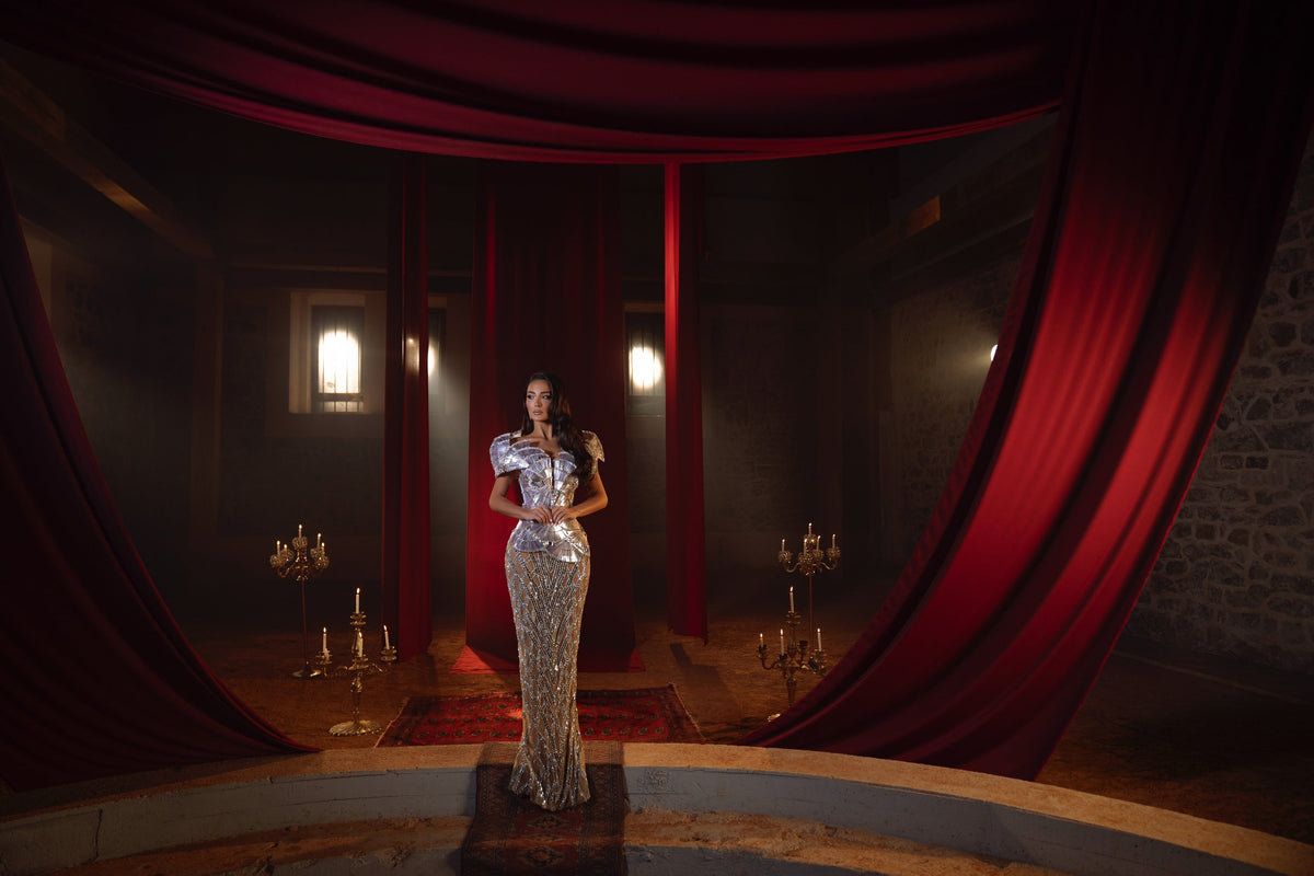 Etta - Metallic Embellished Dress