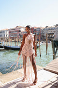 Maristella - Beaded Fringe Mini Dress