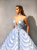 Sleeveless Blue Tassel Dress