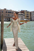 Elisara - Fringed Seashell Gown