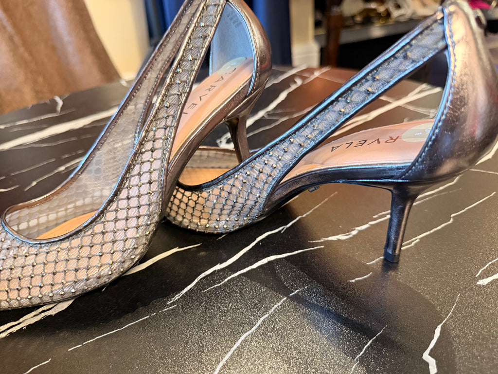 Carvela Crystal Mesh Slingback Heels | Luxury Footwear | Vellure Couture