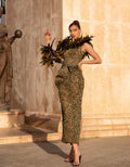 Gold Feathered Dress