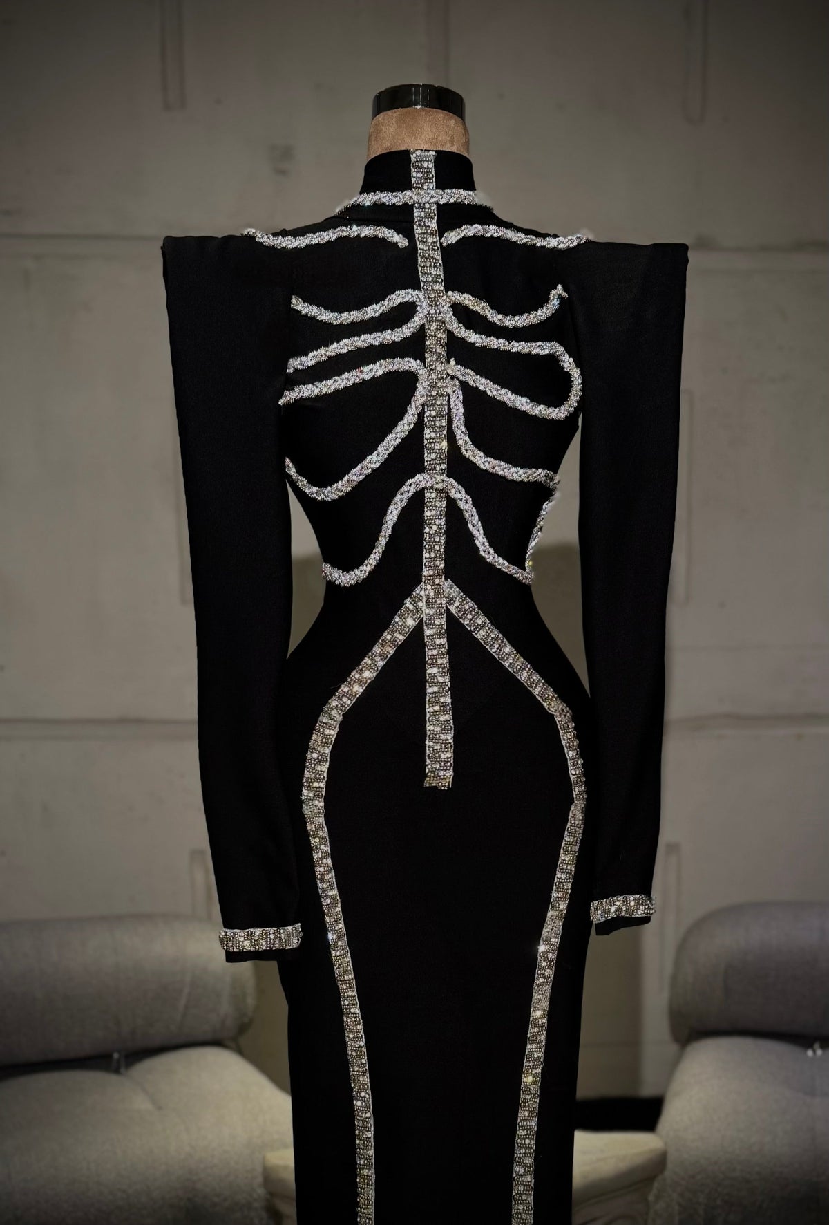 Seleya - Black Crystal Gown