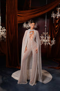 Crystal Cape Jumpsuit with Cutout