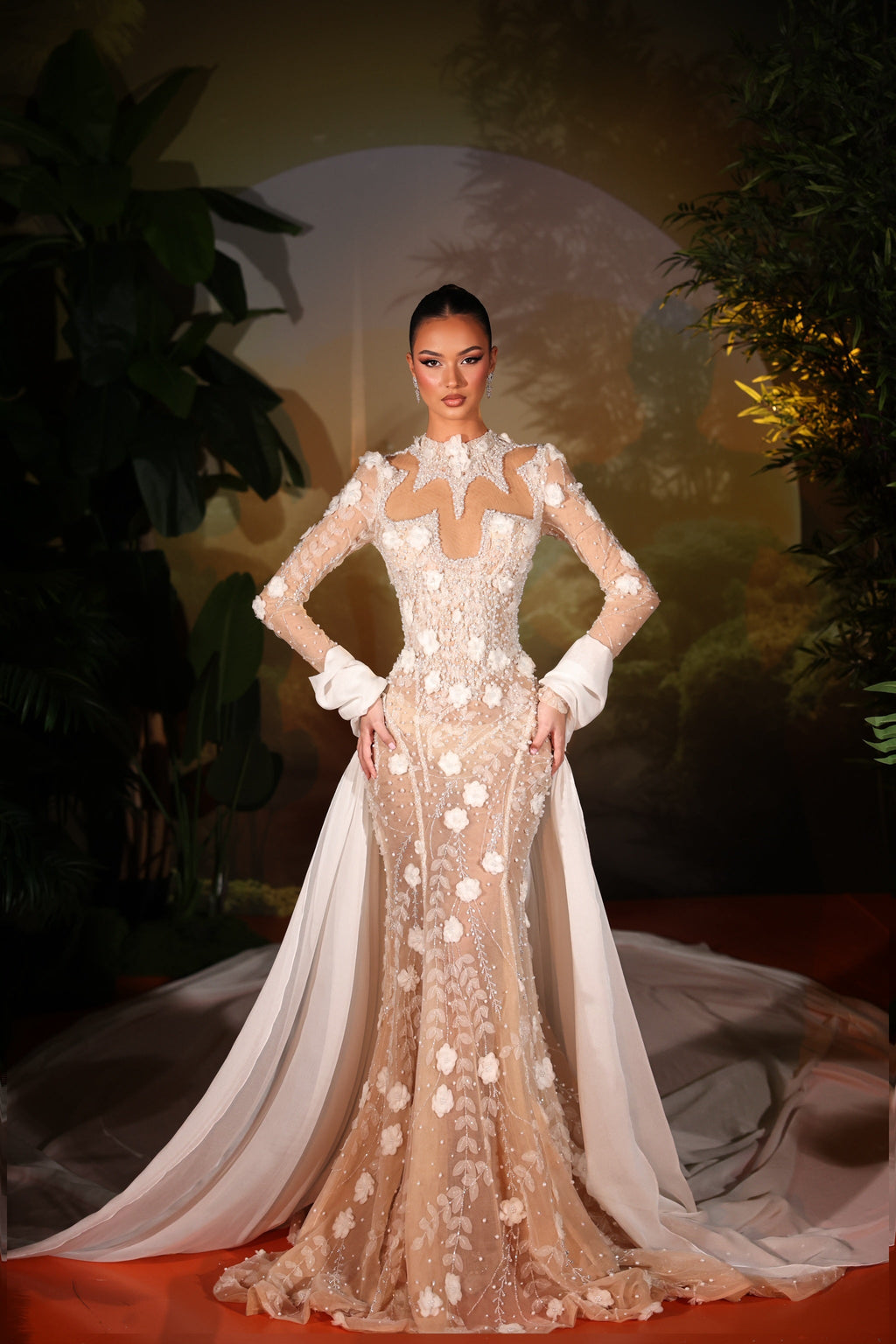 Arbelá - Floral Beaded Gown