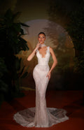 Daorsa - Beaded Lace Mermaid Gown