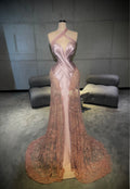 Marzella – Rose Blush Draped Gown