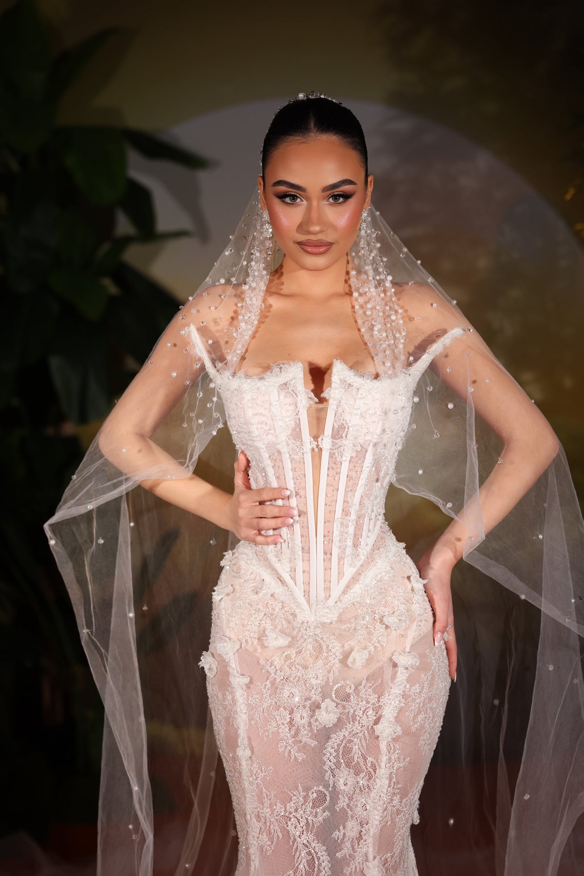 Daliana - Beaded Lace Mermaid Gown