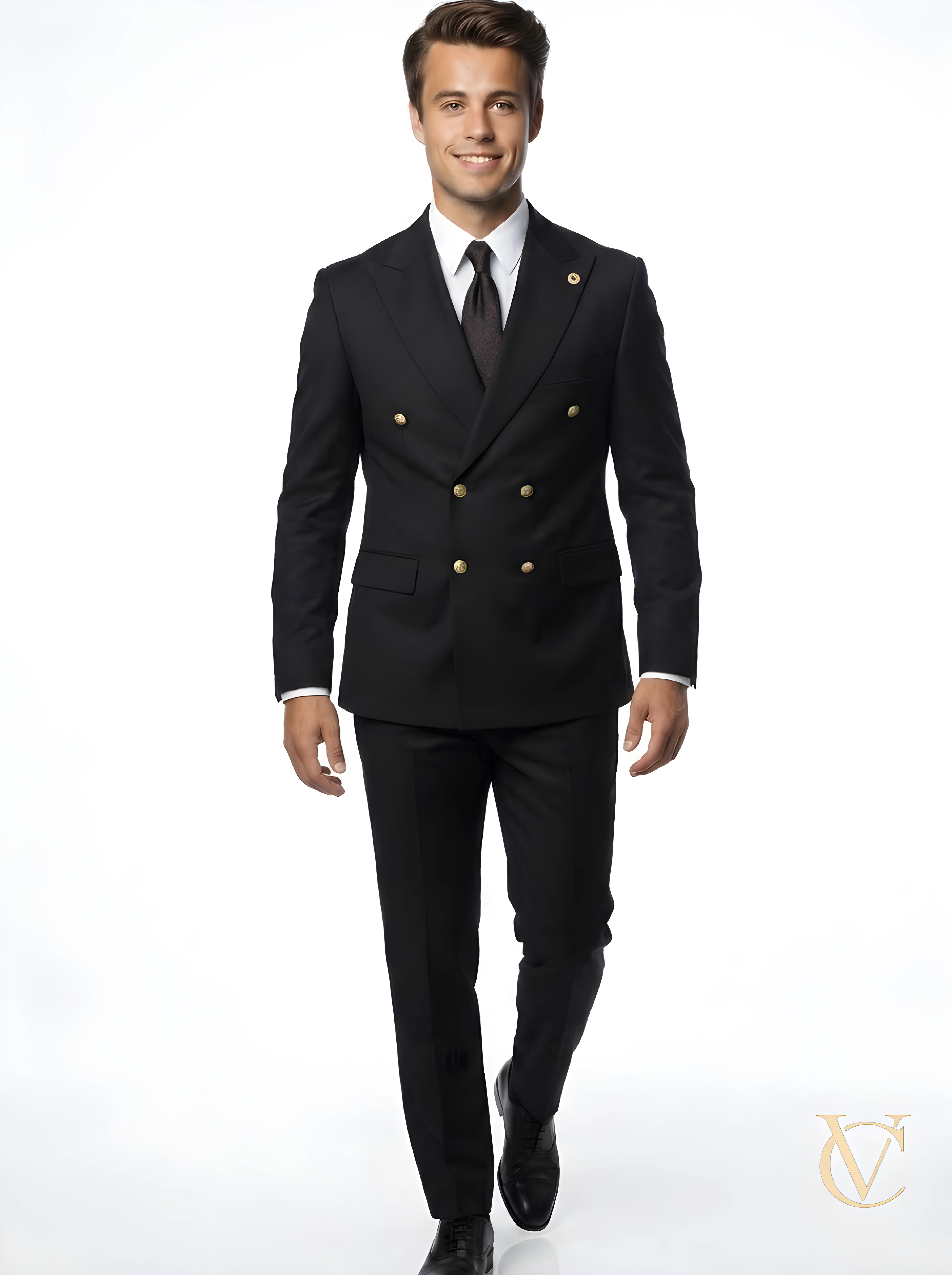 Noir Two-Piece Tailored Suit