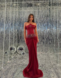 Rolena - Rubied Corset Mermaid Gown