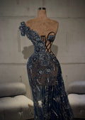 Nissa - One Shoulder Embellished Gown