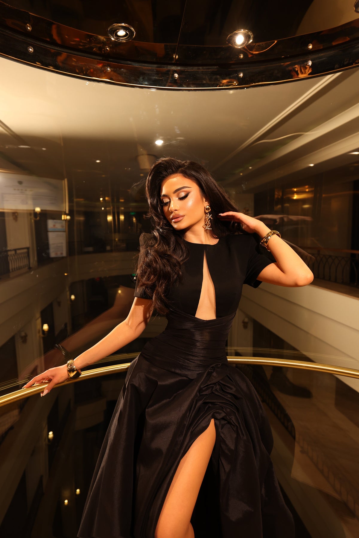 Miriona - Keyhole Draped Gown