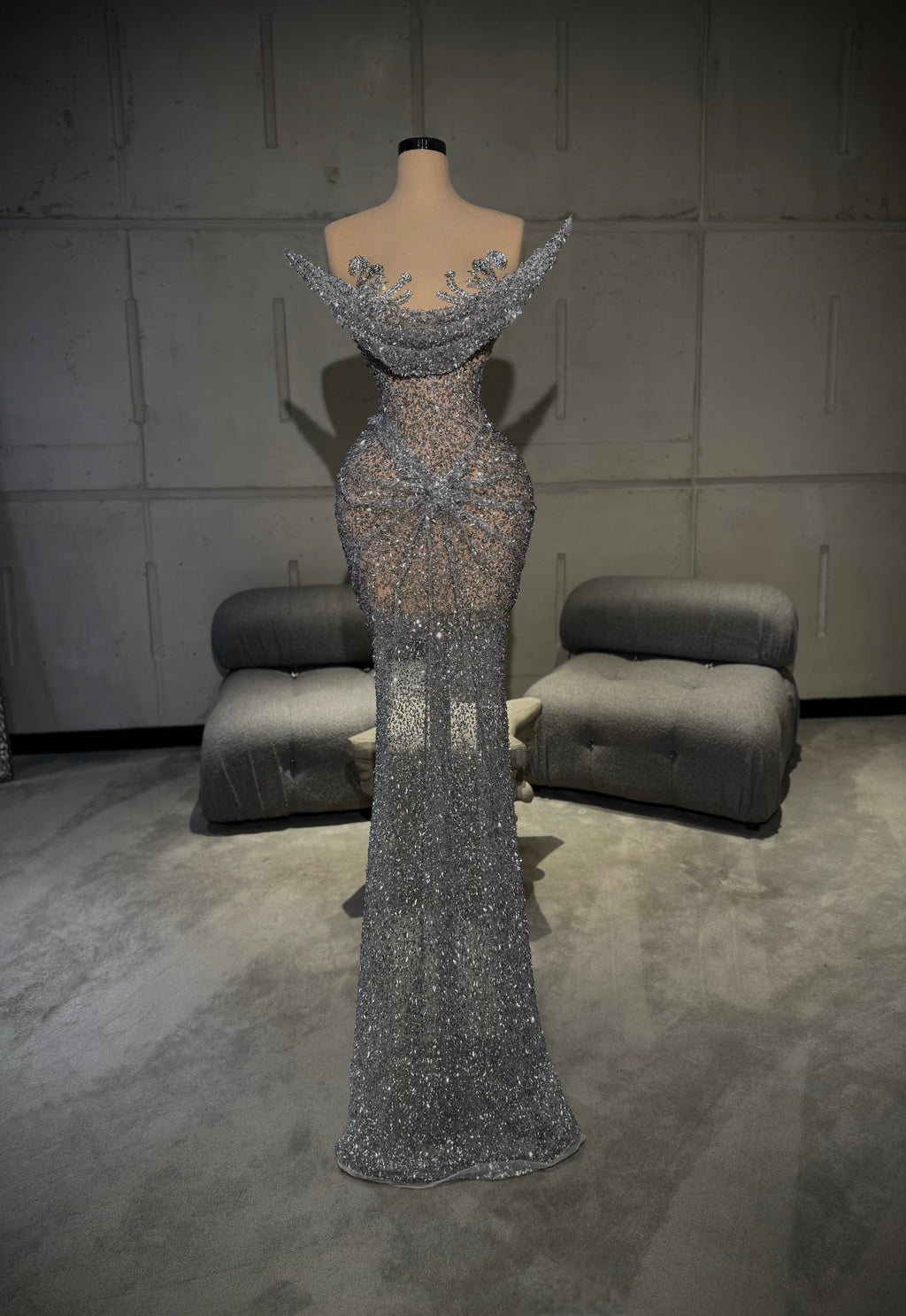 Aurevia - Crystal Off-Shoulder Mermaid Gown