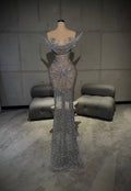 Aurevia - Crystal Off-Shoulder Mermaid Gown