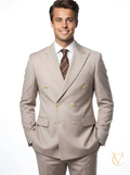 Beige Single-Breasted Blazer