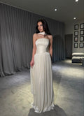 Althea - Strapless Gown with Neck Scarf Detail
