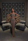 Ayda - Nude Beaded Gown