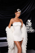 Strapless Corset Mini Wedding Dress