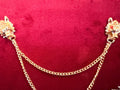 Gold Wolf Head Lapel Chain | Luxury Menswear Accessories | Vellure Couture