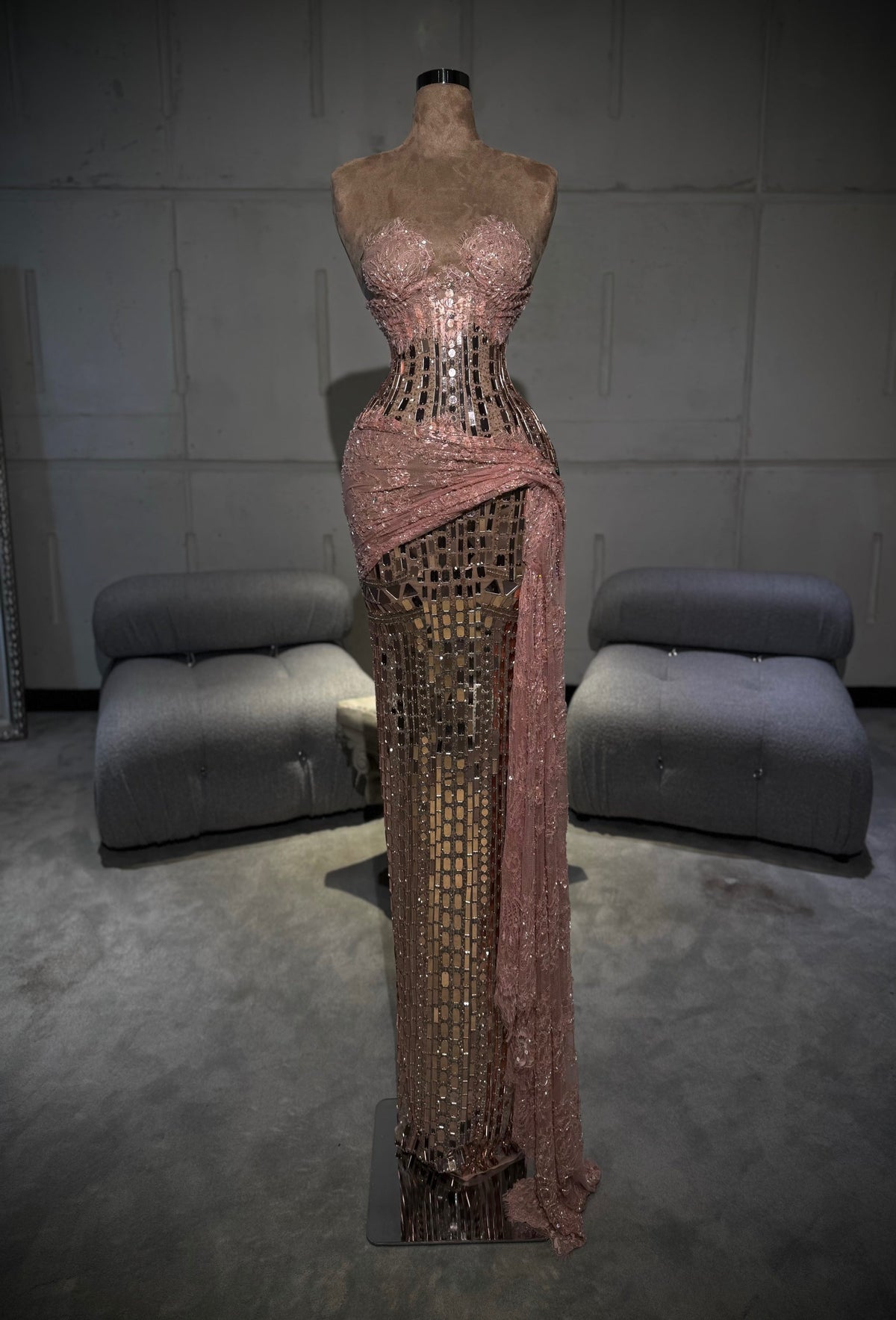 Amada - Mirror mosaic gown