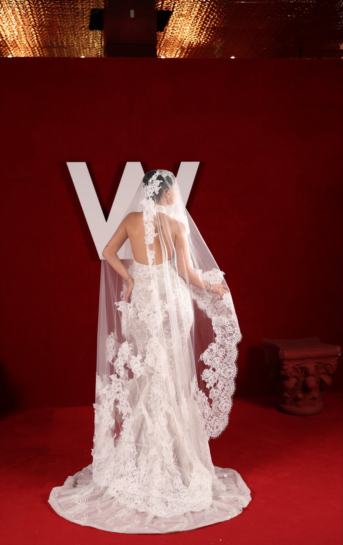 Nara - High Neck Lace Mermaid Gown