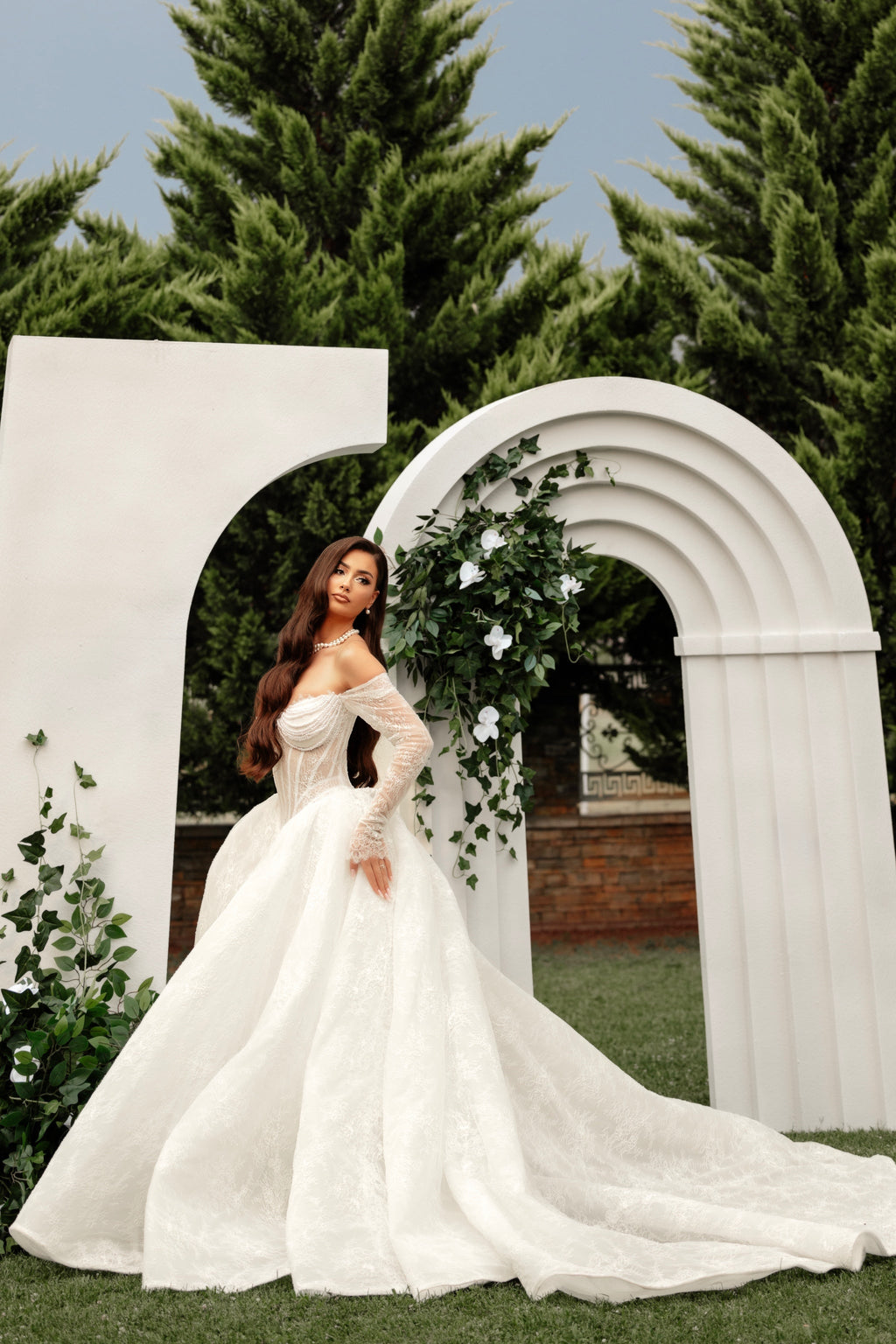 Vivienne - Off Shoulder Lace Wedding Dress