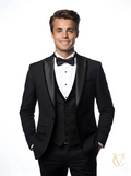 Noir Couture Three-Piece Tuxedo  Suit