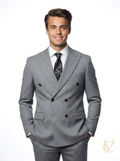 Grey Pinstripe Two-Piece Suit
